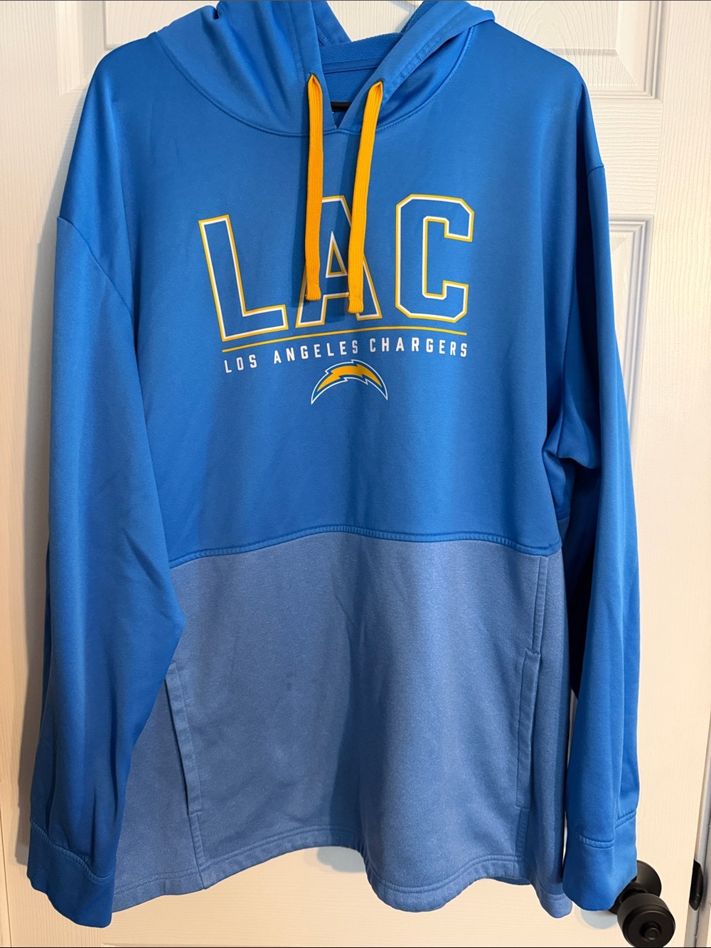Fanatics Los Angeles Chargers Blue and Yellow Crewneck Hoodie